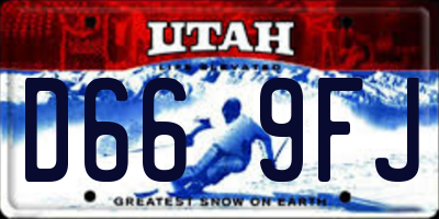 UT license plate D669FJ