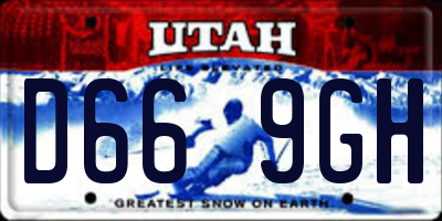 UT license plate D669GH