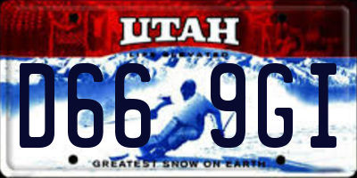 UT license plate D669GI