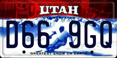 UT license plate D669GQ