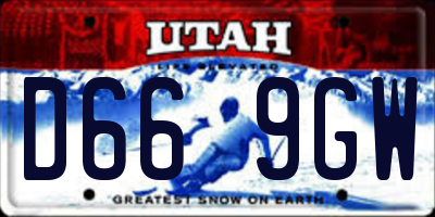 UT license plate D669GW
