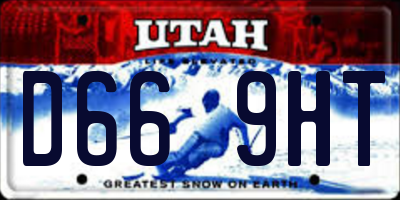 UT license plate D669HT