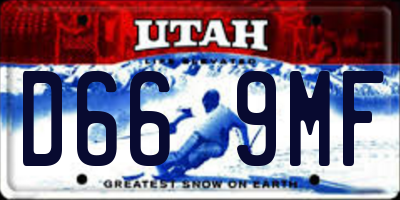 UT license plate D669MF