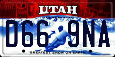 UT license plate D669NA