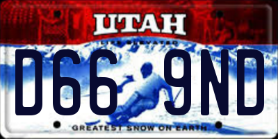 UT license plate D669ND