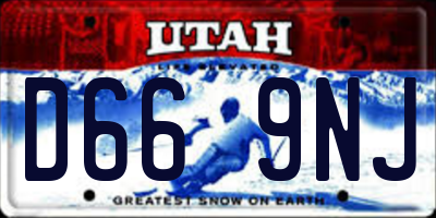 UT license plate D669NJ