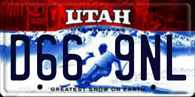 UT license plate D669NL