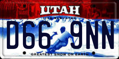 UT license plate D669NN