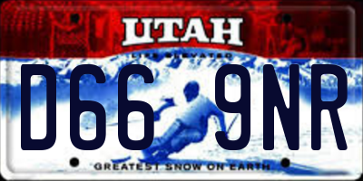 UT license plate D669NR