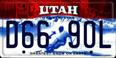 UT license plate D669OL