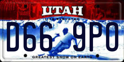 UT license plate D669PO