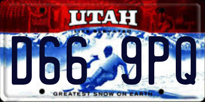 UT license plate D669PQ