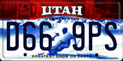 UT license plate D669PS
