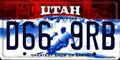 UT license plate D669RB