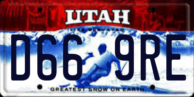 UT license plate D669RE