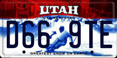 UT license plate D669TE