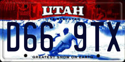 UT license plate D669TX