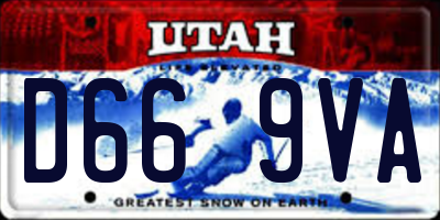 UT license plate D669VA
