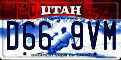 UT license plate D669VM