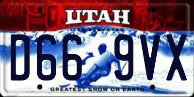 UT license plate D669VX