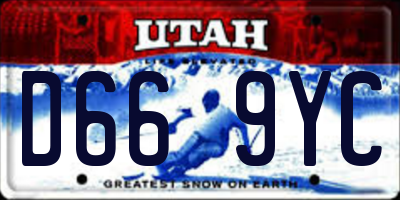 UT license plate D669YC