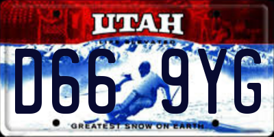 UT license plate D669YG
