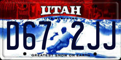 UT license plate D672JJ