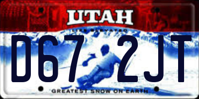 UT license plate D672JT
