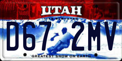 UT license plate D672MV