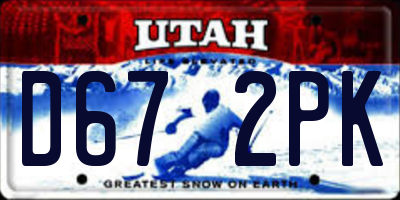 UT license plate D672PK