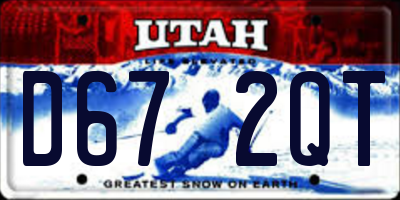 UT license plate D672QT