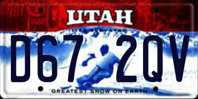 UT license plate D672QV