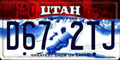 UT license plate D672TJ