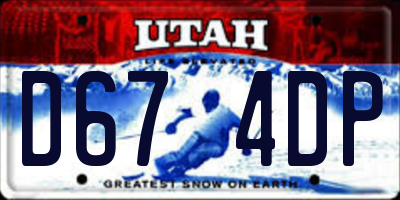 UT license plate D674DP