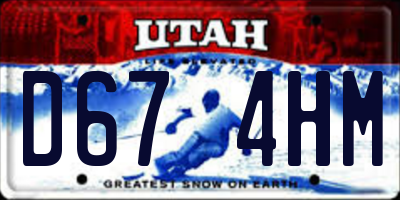 UT license plate D674HM