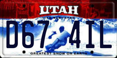 UT license plate D674IL