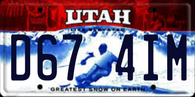 UT license plate D674IM