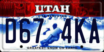 UT license plate D674KA