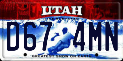 UT license plate D674MN