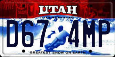 UT license plate D674MP