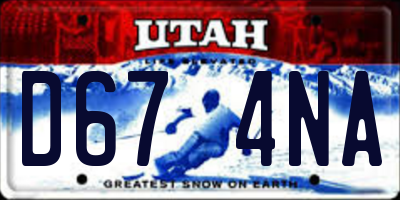 UT license plate D674NA