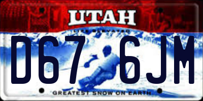 UT license plate D676JM