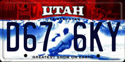 UT license plate D676KY