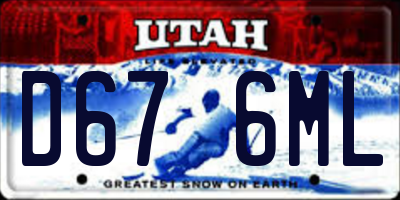 UT license plate D676ML