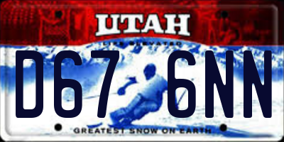 UT license plate D676NN