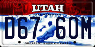 UT license plate D676OM