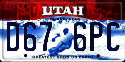 UT license plate D676PC
