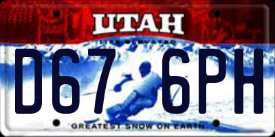 UT license plate D676PH