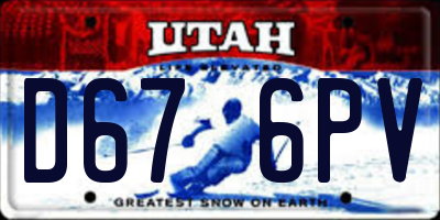 UT license plate D676PV