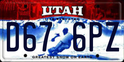 UT license plate D676PZ